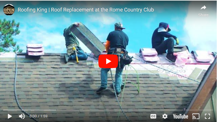 rome country club roof replacement by the Roofing King